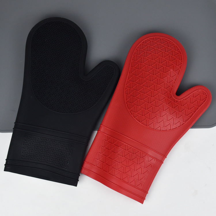 Kitchen Helper Household Food Grade Silicone Gloves Anti-scald High Temperature Gloves Kitchen Baking Tools